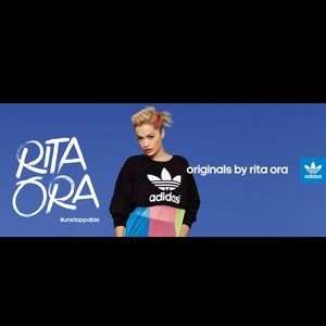 Rita ora adidas black neon mesh sweatshirt